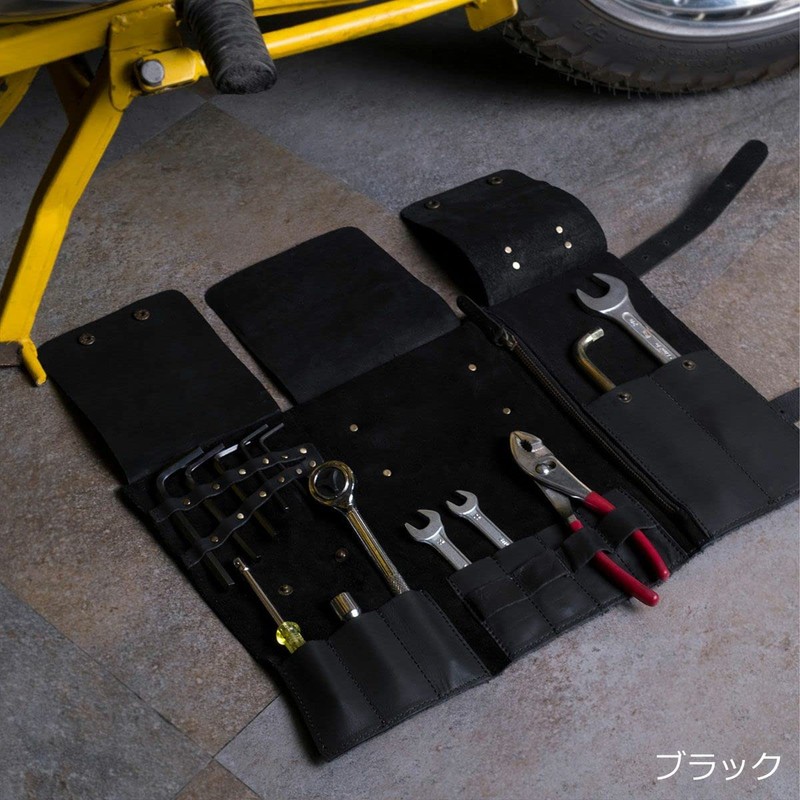 Trip Machine TOOL ROLL Tool Bag Tool Holder Case (Black)