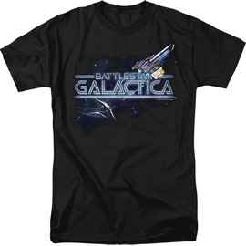 Battlestar Galactica Cylon Pursuit Unisex Adult T-Shirt, Black, X-Large