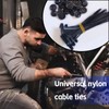 200PCS Heavy-Duty Nylon Universal Car Zip Ties - Self-Locking Buckle,zipper