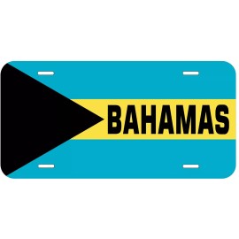Bahamas Flag with Country Name Novelty Car Tag License Plate