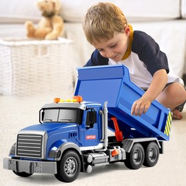 Dwi Dowellin Toddler Trucks Toys for Boys Age 3-5,Big Dump Truck with Lights and Sounds,Kids Boy Toys Christmas Birthday Gift Car