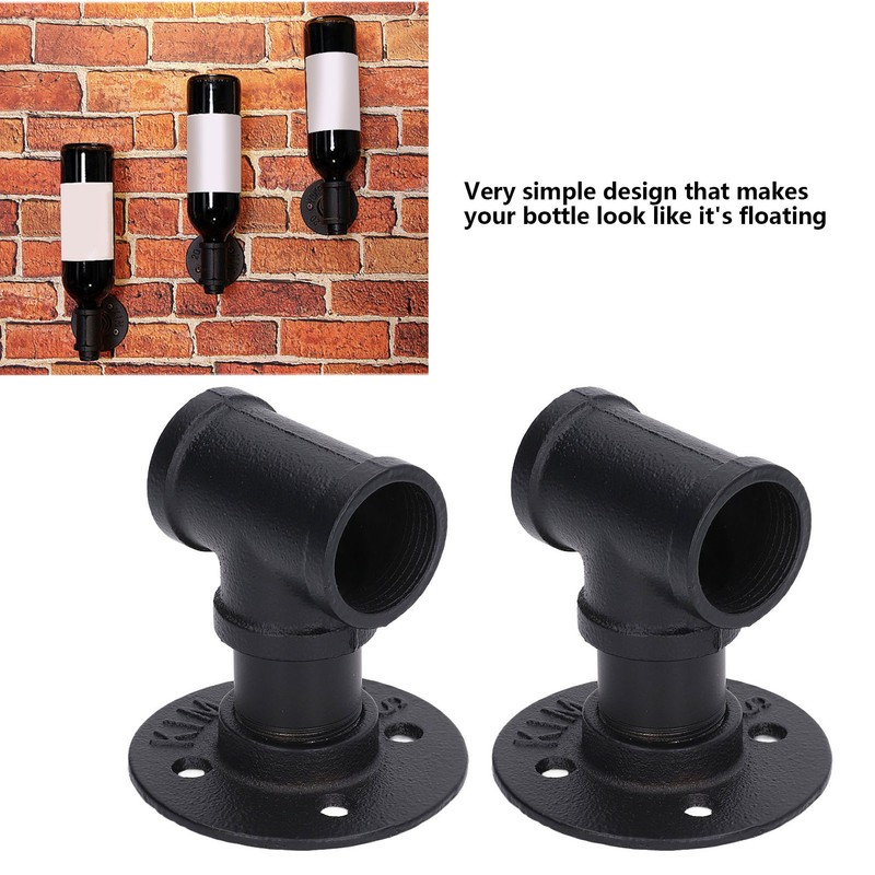 2Pack Wall Mounted Wine Bottle Rack Wine Hanging Holder Water