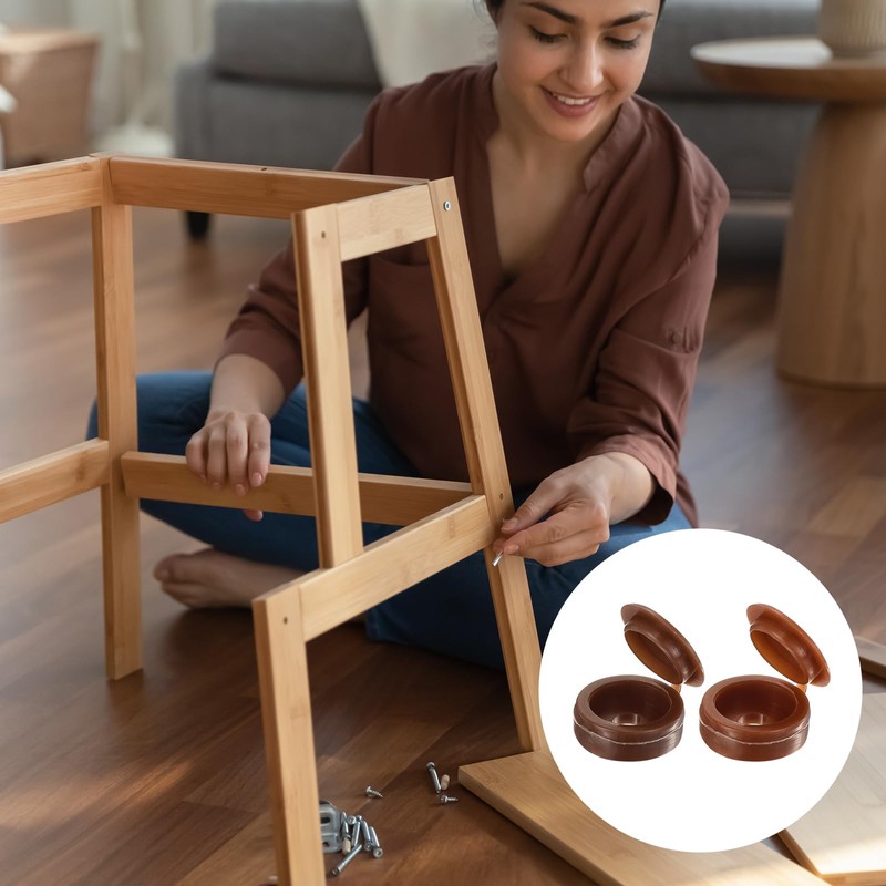 Sourcing Map 100pcs 4mm Plastic Hinged Caps, Fold Snap Covers