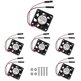 6 pcs Mini Cooling Fan for Raspberry Pi 4 5, MELIFE Brushless 3.3V 5V DC Quiet Fan 30x30x7mm Heatsink Cooler Fan for Raspberry Pi 5/4/RPi 3 B+/RPi 3 B/RPi 2/RPi B+/RPi Zero/Zero W, Robot Project