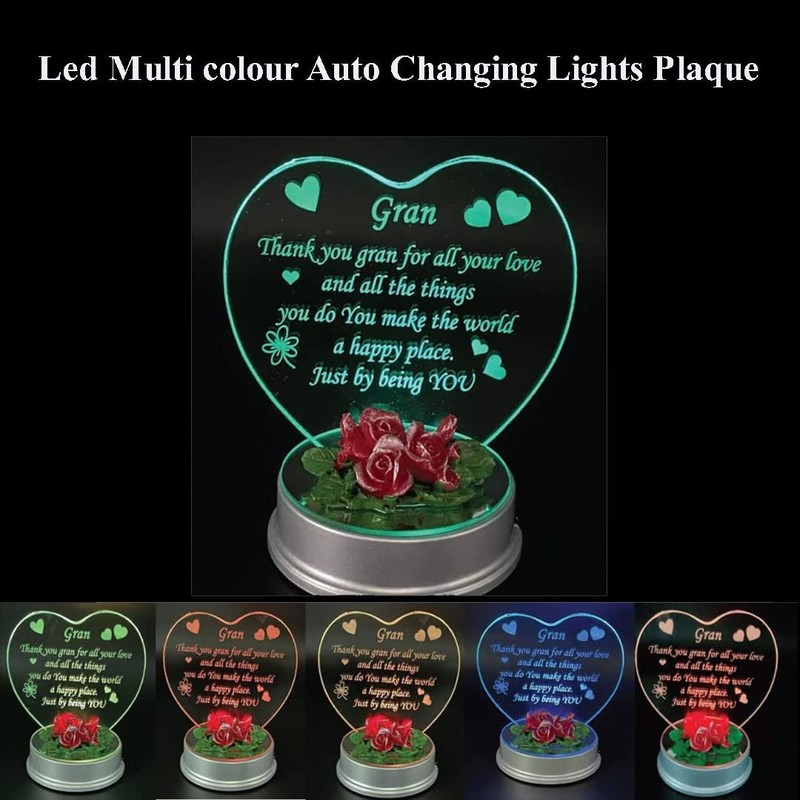 SAFRI Gran Gift LED Light Heart Shape Christmas Birthday Anniversary