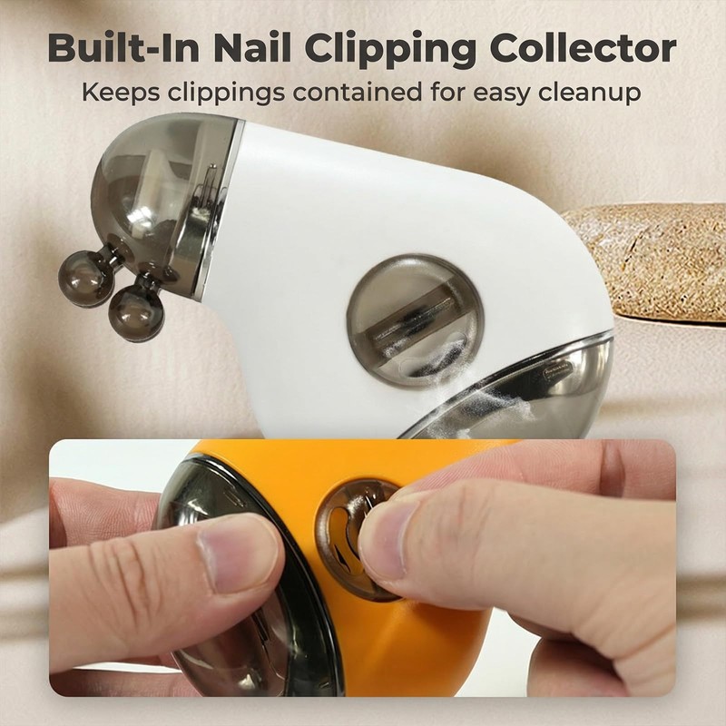 Electric Nail Clippers & Polisher - Safe Automatic 2-in-1 Fingernail