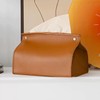 Tissue Box Cover, Refined Modern PU Leather Tissue Box Holder