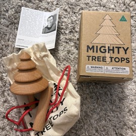 Areaware Mighty Tree Tops Karl Zahn Areaware Wood Wooden Toy Spinning Top NEW