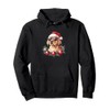 Labrador Retriever With Santa Hat And Sunglasses Pullover Hoodie