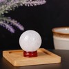 dssmboom 45-50mm Crystal Ball Ornament with Wooden Stand for Meditation,