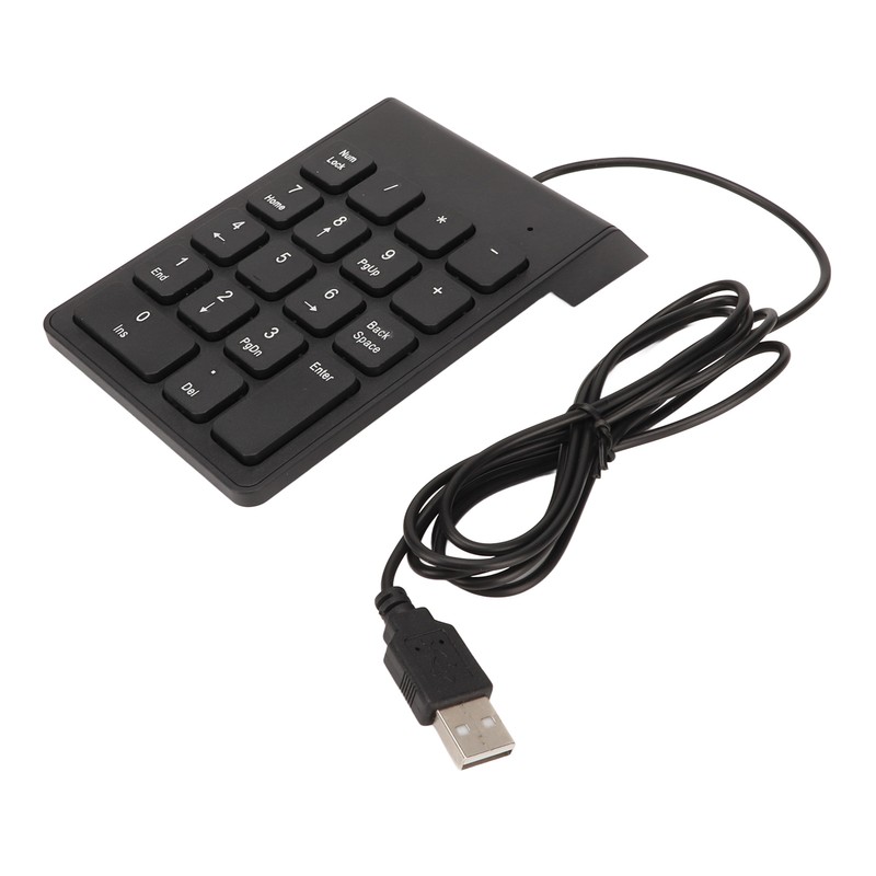 Wired Number Pad 18 Keys Ergonomic USB Plug and Play