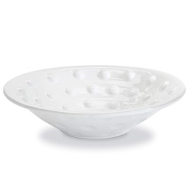 Mud Pie Raised Dot Centerpiece Serving Bowl, white, 3 1/2"" x 14"" dia (46000152)