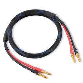 Zjlqltm Fever Audio Dual Banana Plug with Speaker, Speaker Cable Connection Cable, Main Audio Cable Port, Decoration Surround Universal（3.3ft）