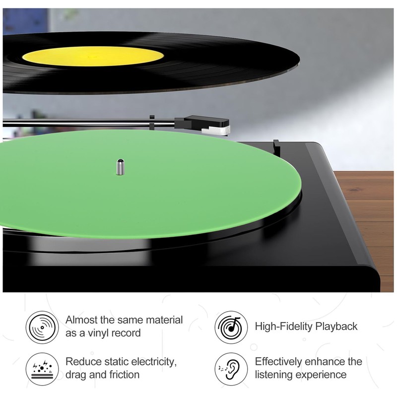 Turntable Mat Reduce Static Dust Noise Replacement Acrylic Record Platter