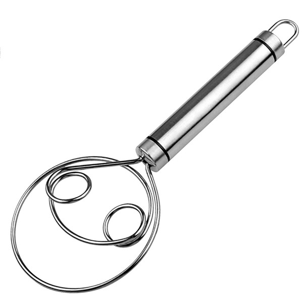 Bread Dough Whisk, Stainless Steel Grade Danish Dough Whisk Double