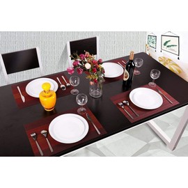 Oume Set of 6 Wipe-Clean Place Mats - Washable, PVC, Non-Slip, Tear-Resistant, Heat-Resistant Place Mats for Home or Restaurant - 30 x 45 cm