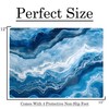 Light Dark Blue With White Marble Kitchen Glass Cutting Board