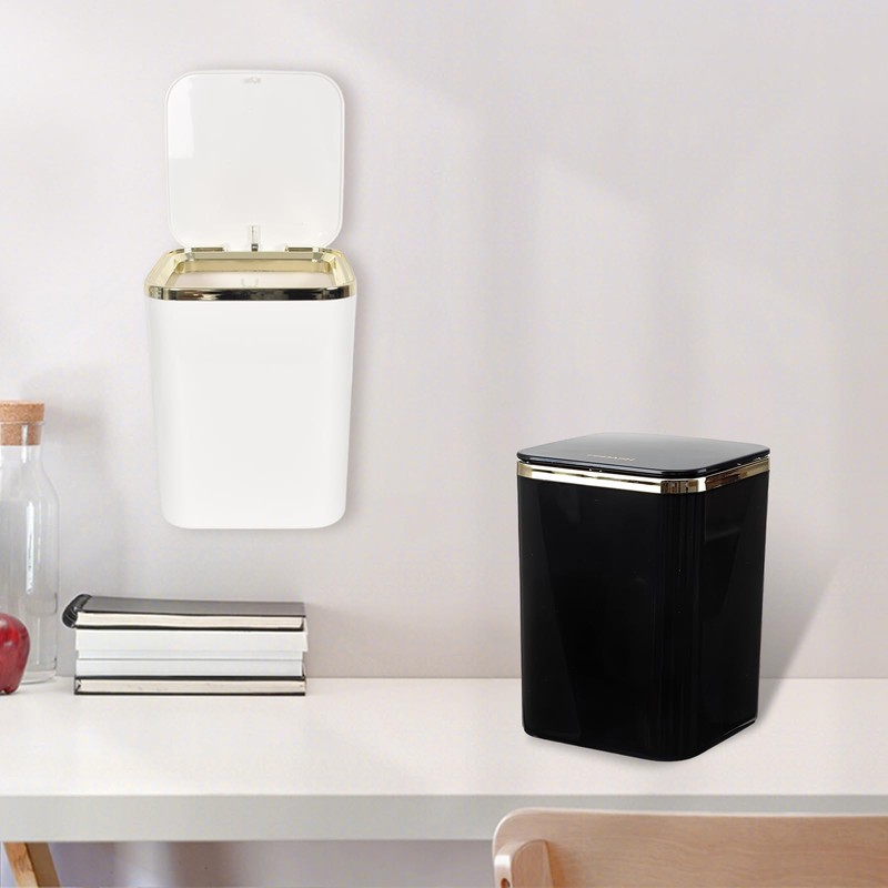 Tolenre Small Table Bin with Lid, 2 L, Mini Table