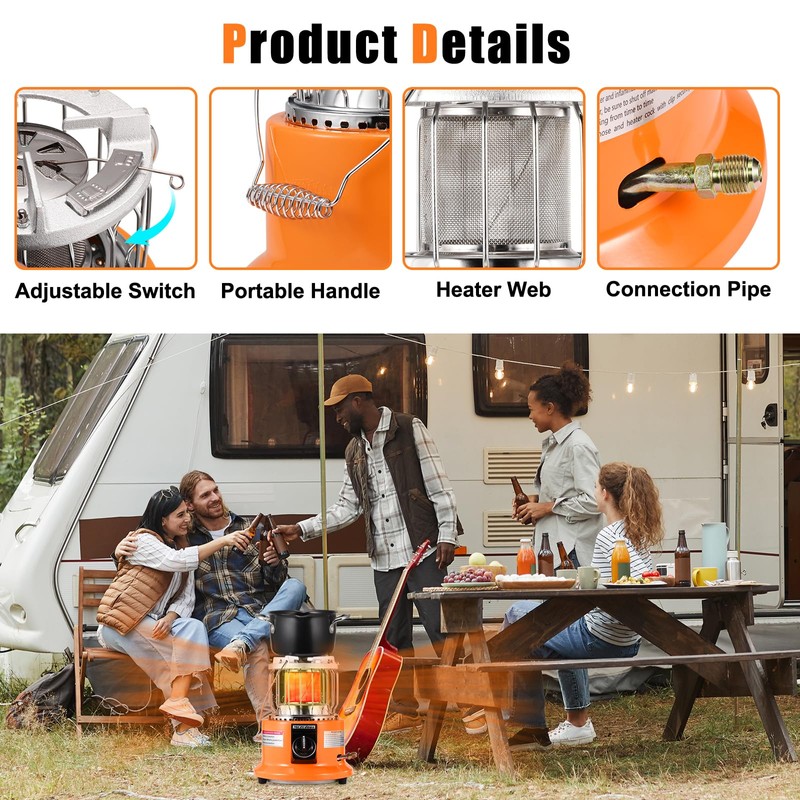 2 in 1 Propane Heater & Stove Dual Function for