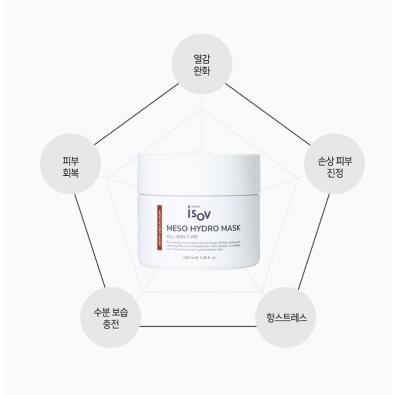 Isorb/ Mezzo Hydro Mask 100ml Calming Herb Thera 3 Second