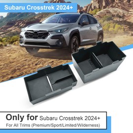 Coleya Double-Layer 2024 2025 Crosstrek Center Console Organizer for Crosstrek (Premium/Sport/Limited/Wilderness), Durable ABS Plastic 2024 Crosstrek&Impreza Armrest Tray 2025 Crosstrek Accessories