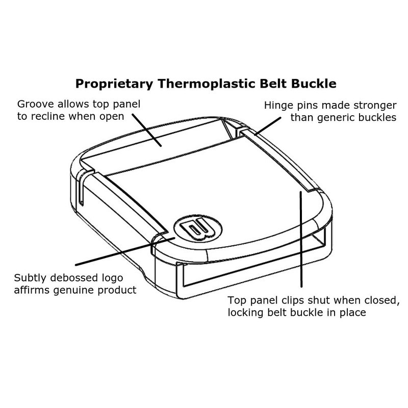 Betta 1.25 Inch Elastic Stretch Belt with Adjustable Buckle, Unisex