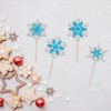 24 piezas de decoración para cupcakes de copo de nieve