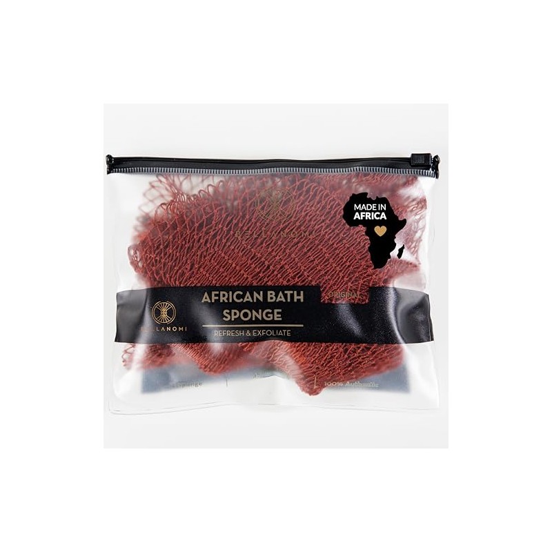 Bellanomi Esponja Exfoliante Africana Auténtica Origen Ético Nigeria 114 Largo