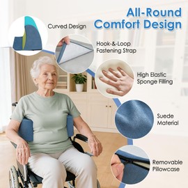 Soporte lateral para silla de ruedas, cojines laterales de cuña para apoyo de espalda, accesorios para silla de ruedas para personas mayores, pacientes de accidente cerebrovascular, asiento de