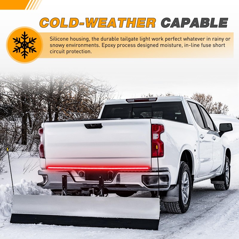 GOOACC Truck Tailgate Light Bar 60" Triple Row 504 LED