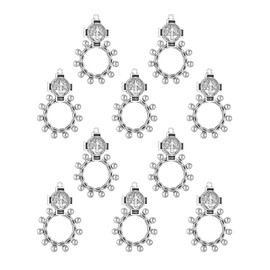 COTTVOTT Decade Rosary Ring, Finger Rosary Cross Rings, Devotional Exorcism Benedict Medal Pocket Rosary Cross Prayer Ring for Men Women Favors