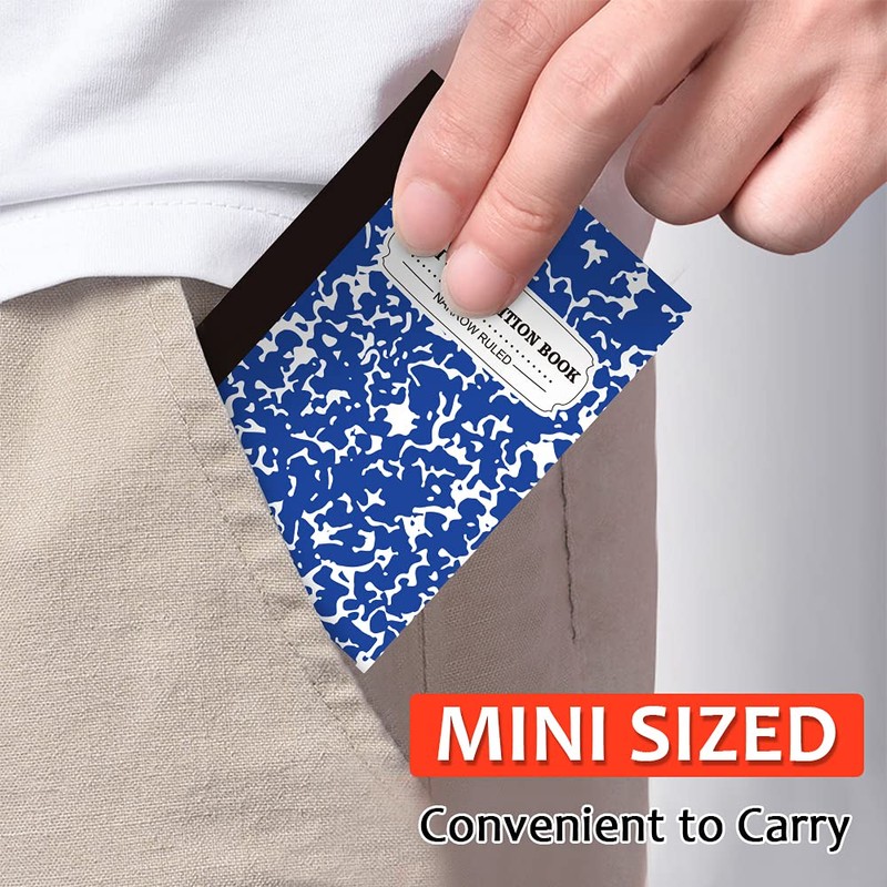 Composition Notebook, Mini Sized 30 Pack 5 Colors Narrow Ruled