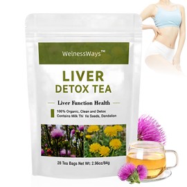 Mariendistel Löwenzahn Tee, Detox Tee zum Entgiften der Leber, Natürliche Kräutermischung, trägt zur Unterstützung der Leberregeneration & gesunde Verdauung bei, 28 wiederverwendbare Teebeutel