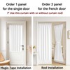 Vatge Front Door Sidelight Curtains with Velcro - 12x72 Door