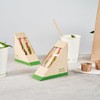 Restaurantware-Sustain 4.8 x 4.8 x 2 Inch Triangular Paper Sandwich