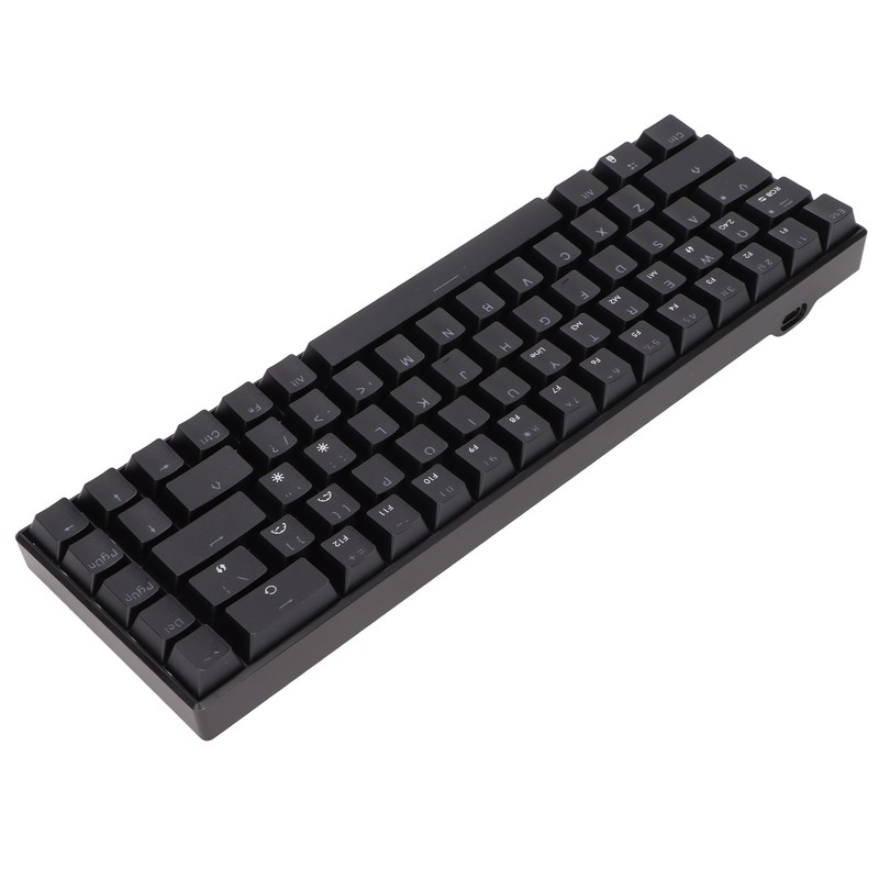 Wireless 2.4 G Mechanical Keyboard Black 68 Keys RGB Dynamic