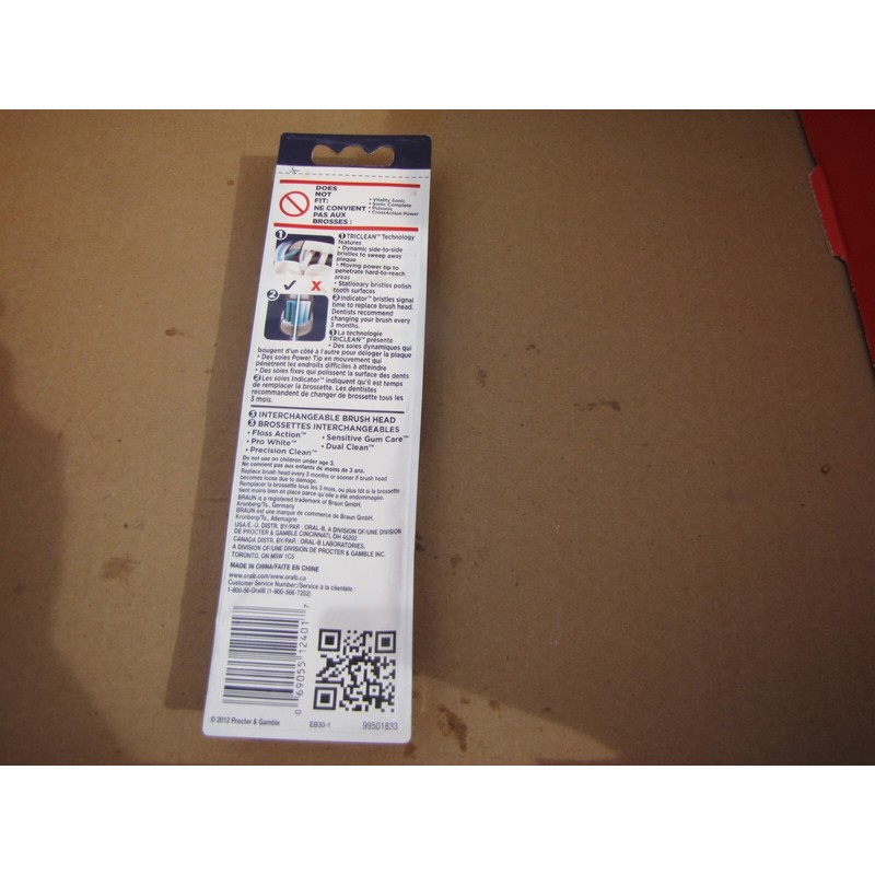 Oral-B Professional Deep Sweep Brush Head Replacement Braun Triple Action