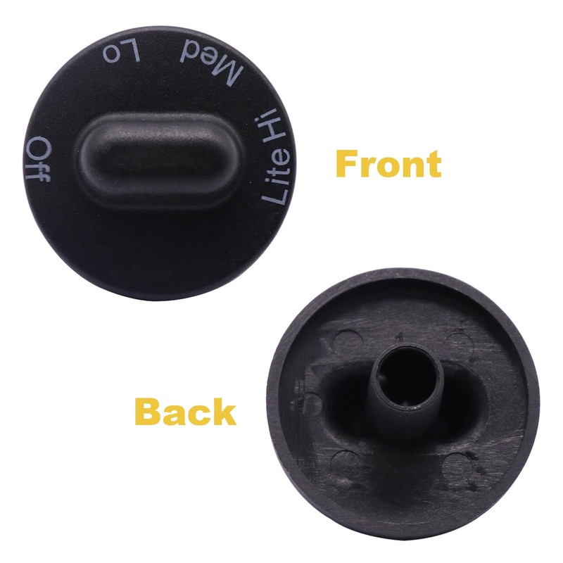 4 Pack Range Burner Control Knobs Compatible with Jenn Air