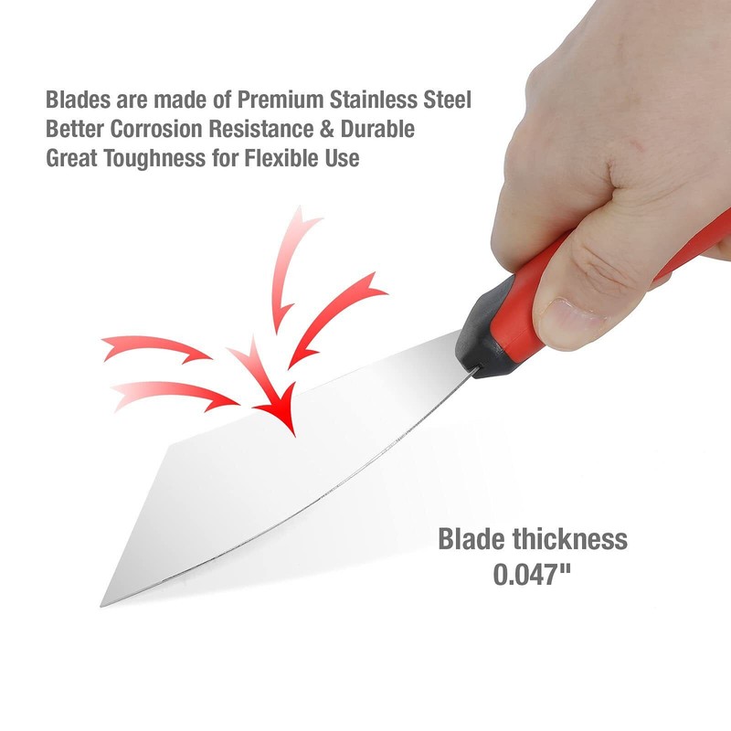 Goldblatt Stainless Steel Joint Knives 3PC 4'' 5'' 6'' Putty