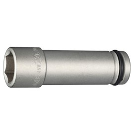 TONE 4NV-22L100 Ultra Long Socket for Impacts, 0.5 inch (12.7 mm) Insertion Angle (1/2 mm), Double Side Width 0.9 inches (22 mm)