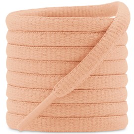 DELELE 2 Pair Oval Shoes laces Half Round 1/4" Athletic Shoelaces Shoe Strings Light Orange-51 inch