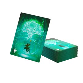 Gamegenic – MTG – Secrets of Strixhaven Premium Art Sleeves: Forest – Accessorio da Gioco – Custodie Stampate a Colori – Finitura Testurizzata – Multilingue