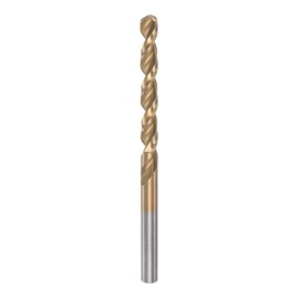 HARFINGTON Twist Drill Bit 5mm Titanium Coated (HSS-E) M42 High Speed Steel 8% Cobalt Straight Shank for Stainless Steel Aluminum Alloy Metal