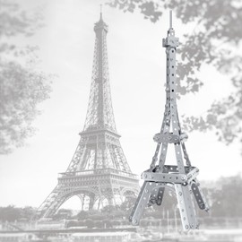 Metal Tower Model Kits for Boys 8-12, 225PCS Mini Eiffel Tower 3D Puzzle Model Kits for Adults DIY Building Toys for Kids,Erector Sets 1:1000 Eiffel Tower Construction Kit Paris Famous Landmark Series