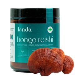 Landa Adaptogenos LANDA | Extracto de Hongo Reishi | Extracto de Hongo Reishi Orgánico (Ganoderma Lucidum) 100g | Potente Adaptógeno | Apoyo Inmunológico | Mejora del Sueño | Gestión del Estrés | 100% Orgánico | Libre de Aditivos