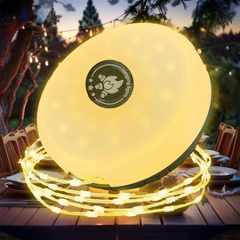 Hqynss Camping Light,2 in 1 Colorful and Warm Colored Lights:Rechargeable and Multi-Functional Camping String Lights ，Suitable for Christmas Trees and Christmas Decorations