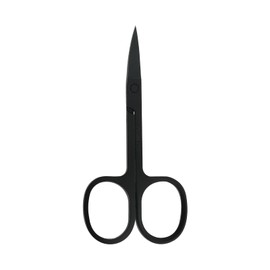 Straight Edge Scissors – Professional, Sleek, Matte Black, Stainless Steel, S Precision Trimming for Salon-Quality Manicures, Rust-Resistant, Ergonomic Design, Part of Mylee’s Premium Nail Care Tools