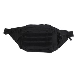 Sports Waist Bag Waterproof Adjustable Breathable Portable Oxford Cloth Chest Belt Bag for Outdoor Fishing Travel Black