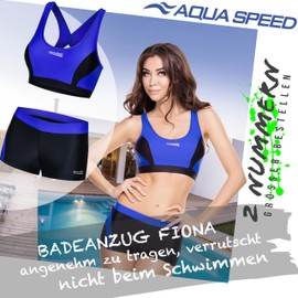 AquaSpeed® Fiona Tankini | Two-Piece Bikini | Vita Fabric | Resistant to Chlorine and Sun Cream / Suntan Oil, black, 40