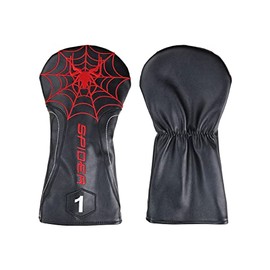 Golf Headcover Driver Cover Wood Cover Utility UT Cover with Count Single Spider 4 Colors (Spider Red Net, #1)
